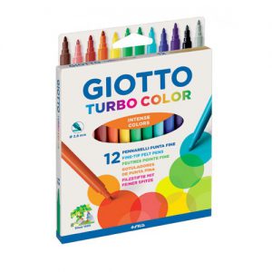 12 טושים צבעוניים GIOTTO TURBO COLOR