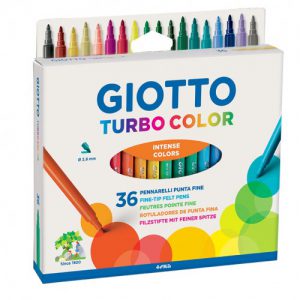 36 טושים צבעוניים GIOTTO TURBO COLOR