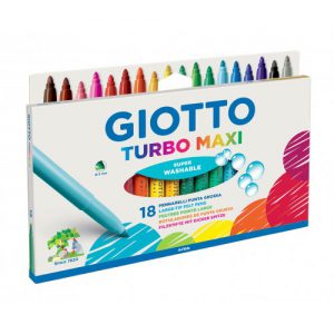 18 טושים רחיצים GIOTTO TURBO MAXI