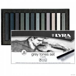 סט 12 צבעי פסטל בגווני אפור LYRA