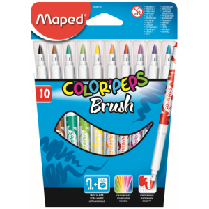 10 טושים מברשת MAPED COLOR'PEPS BRUSH