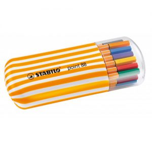 קלמר 20 עטים צבעוניים STABILO point 88