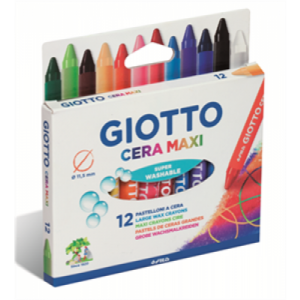 12 צבעי שעווה GIOTTO CERA MAXI