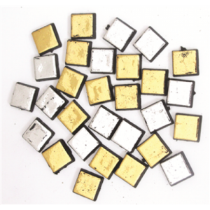 אבני מוזאיקה - זהב וכסף מרובע