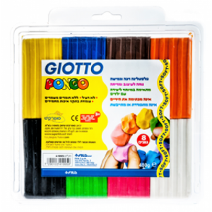 פלסטלינה 8 גוונים GIOTTO PONGO