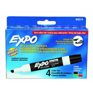 4 טושים ללוח מחיק EXPO ראש קטום