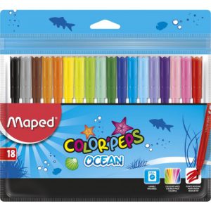 10 טושים צבעוניים MAPED COLOR'PEPS OCEAN
