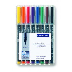 8 עטי פרמננט צבעוניים STAEDTLER Lumocolor