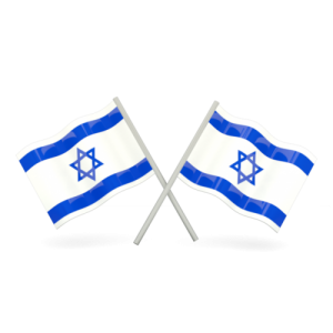 דגל ישראל עם קשית פלסטיק - 25 יח' בחבילה