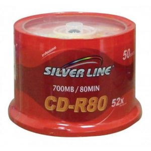 50 דיסקים לצריבה SilverLine CD-R80