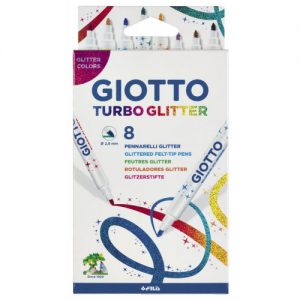 8 טושים נוצצים GIOTTO TURBO GLITTER