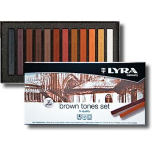 סט 12 צבעי פסטל בגווני חום LYRA