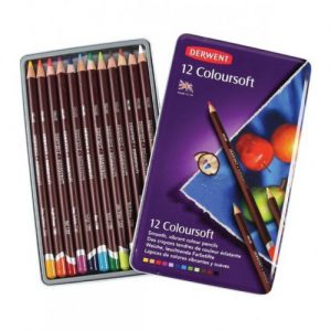 12 עפרונות צבעוניים רכים Derwent
