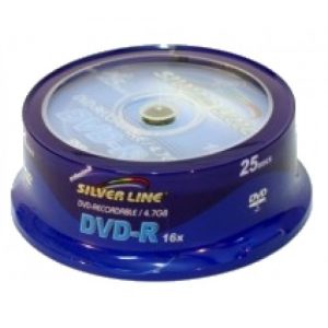 25 דיסקים לצריבה SilverLine DVD-R