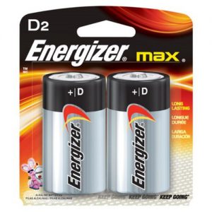 סט 2 סוללות Energizer +D