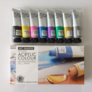 סט 8 צבעי אקריליק ART RANGER- צבעים מטאליים