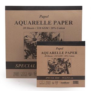 בלוק ציור PAPEL AQUARELLE PAPER - אקוורל 210 גר', 20 דפים