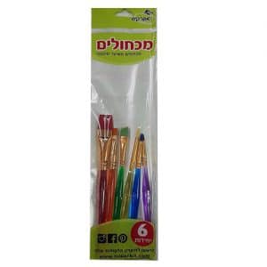 6 מכחולים משיער סינטטי - סופרקיט