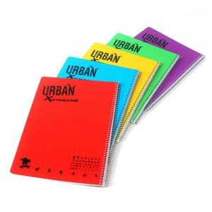 מארז 5 מחברת ספרילה URBAN A4 משובצות