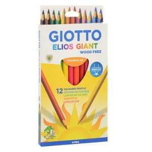 12 עפרונות עבים משולשים גיאוטו אליוס GIOTTO