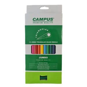 12 עפרונות ג'מבו משולשים - צבעי בסיס