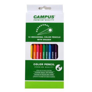 12 עפרונות משולשים קמפוס CAMPUS - צבעי בסיס