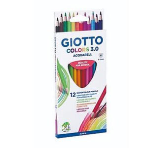 12 עפרונות צבעוניים ג'יאוטו אקוורל Giotto colors aquarell