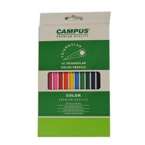 12 עפרונות צבעוניים משולשים - CAMPUS