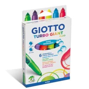 6 טושים עבים זוהרים GIOTTO