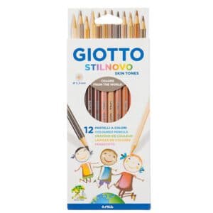 עפרונות צבעונים צבעי גוף 12 גוונים GIOTTO STILNOVO