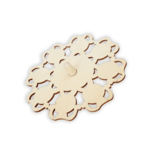 10 יח' סביבון עץ ליצירה- מנדלה